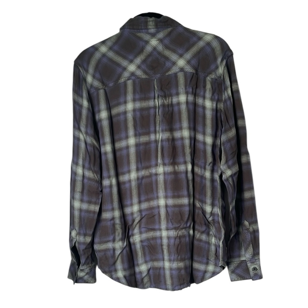 Rails Hunter Plaid Button Down Top Mint Ash Blue - Picture 5 of 5